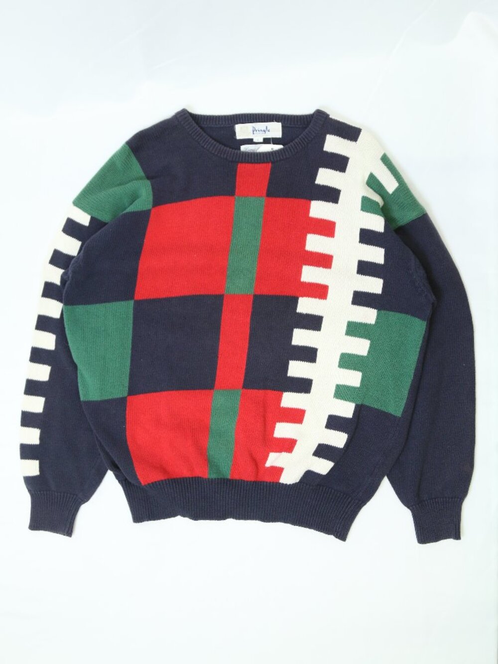 Men's Pringle of Scotland Multicolour Knit Sweater Size Large